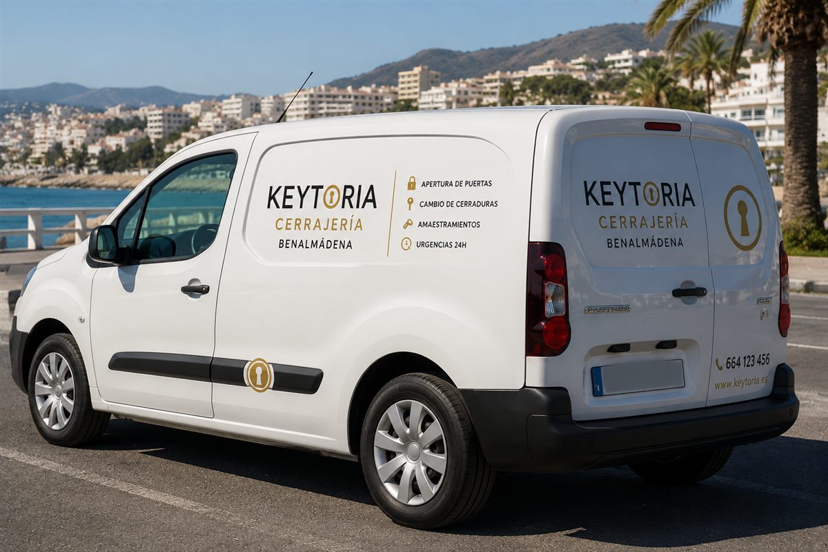Furgoneta de Keytoria Cerrajería Benalmádena — Servicio urgente de cerrajeros 24h en Arroyo de la Miel y Costa del Sol